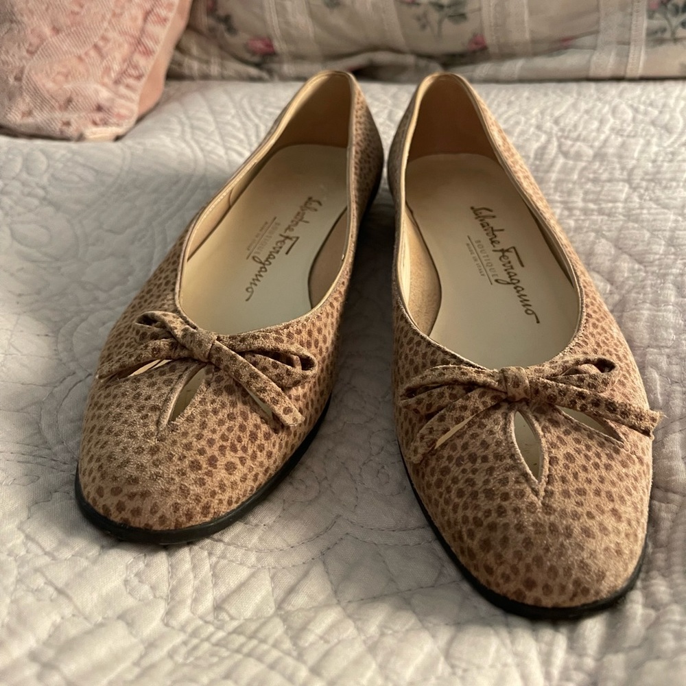 Salvatore Ferragamo Suede Leather Flats